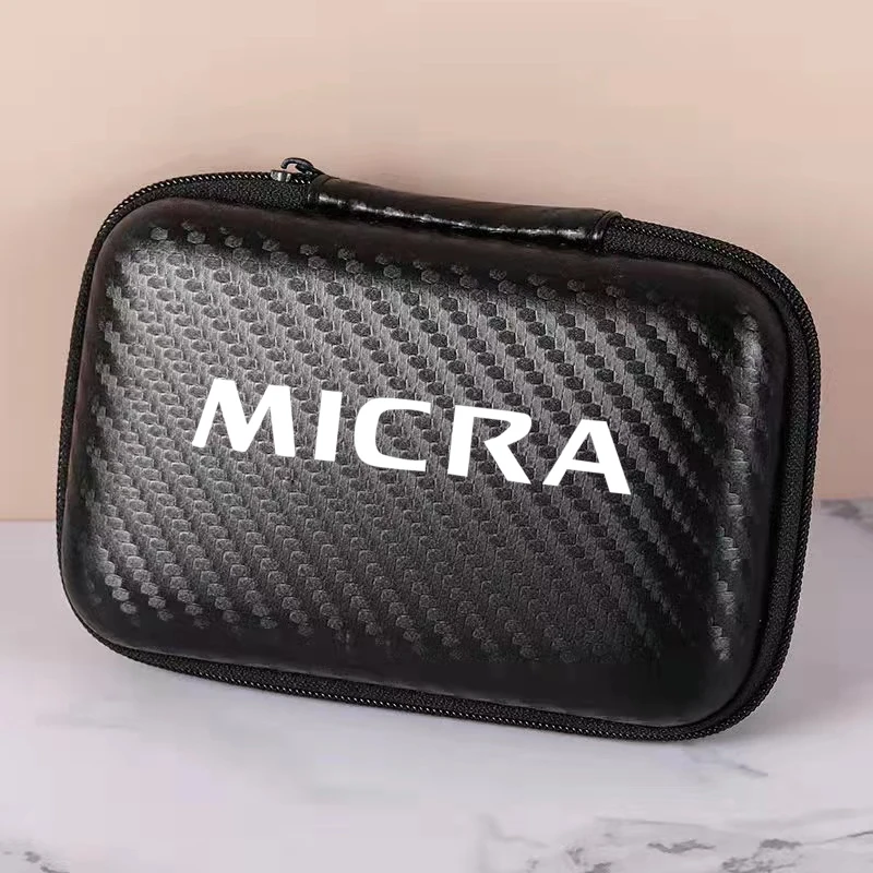 

Car Portable U Disk Headphone Data Cable Protection Box Electronics Produst Storage Box Cable Bag for Nissan Micra Accessories