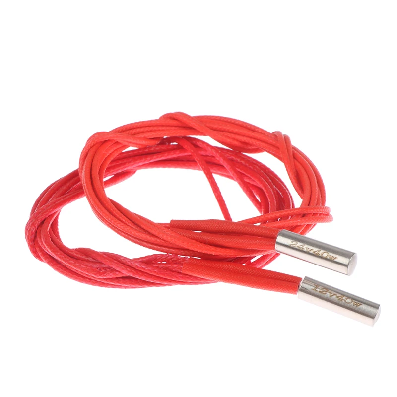 

High Quality 100CM Stainless Steel 3D Printer Parts Cartridge Heater 24V40W 12V40W 6x20 For Heat Block Heating Pipe New