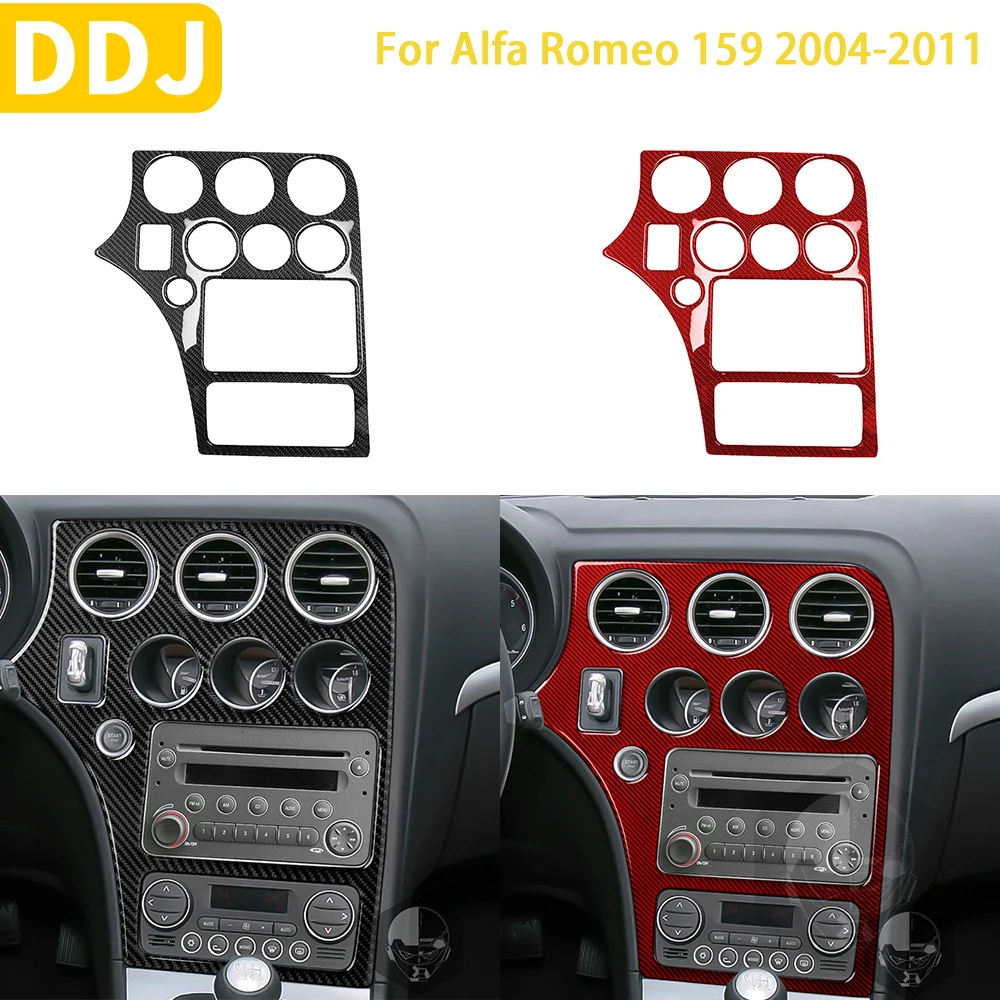 

Аксессуары из углеродного волокна для Alfa Romeo 159 2004 2005 2006 2007 2008 2009 2010 2011, наклейка на центральную панель управления салона автомобиля