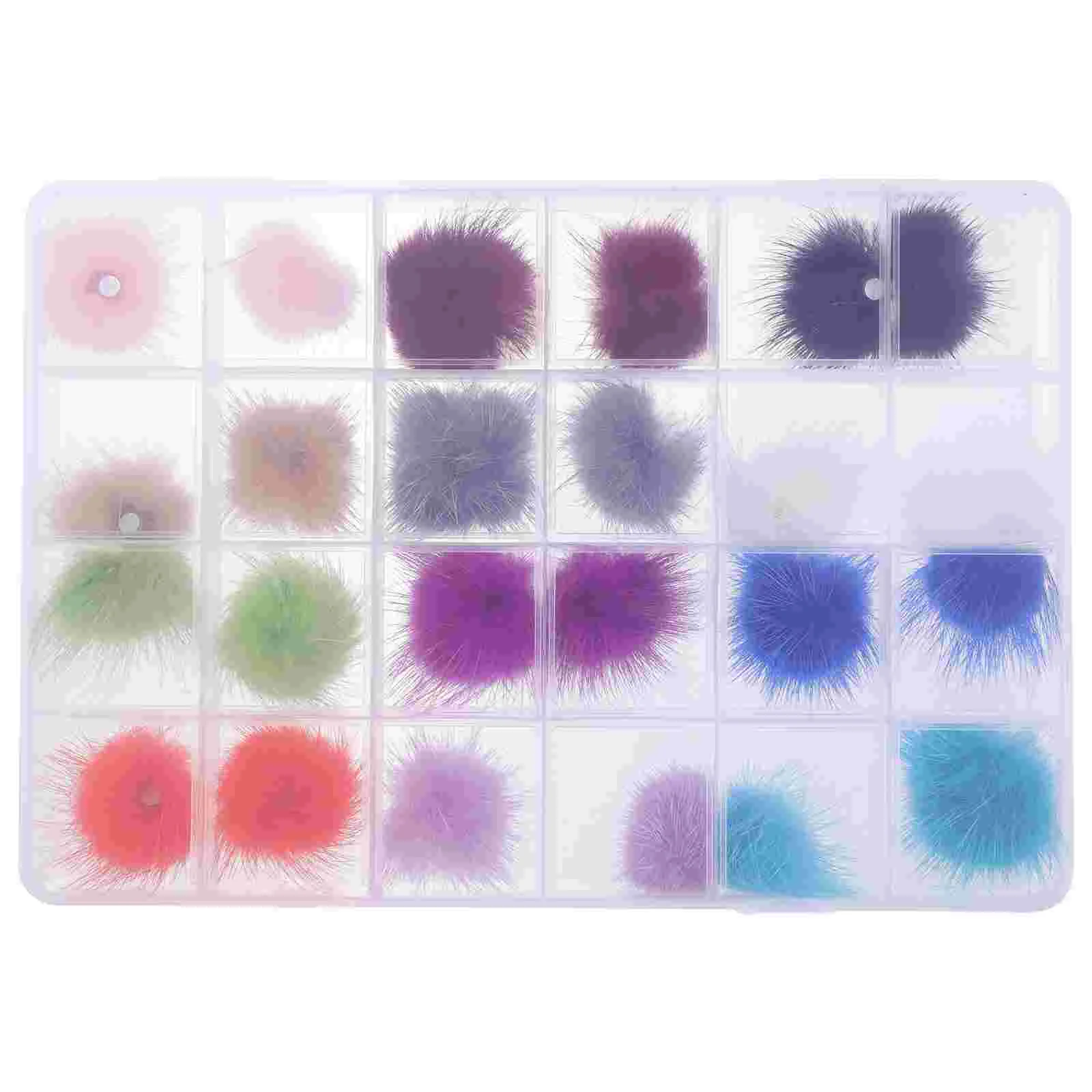 

Pom Nail Fluffyballs 3D Pompom Diyhat Artificial Sewing Supplies Decorative Decoration Fake Plush Mini Base Removable Poms Crafy