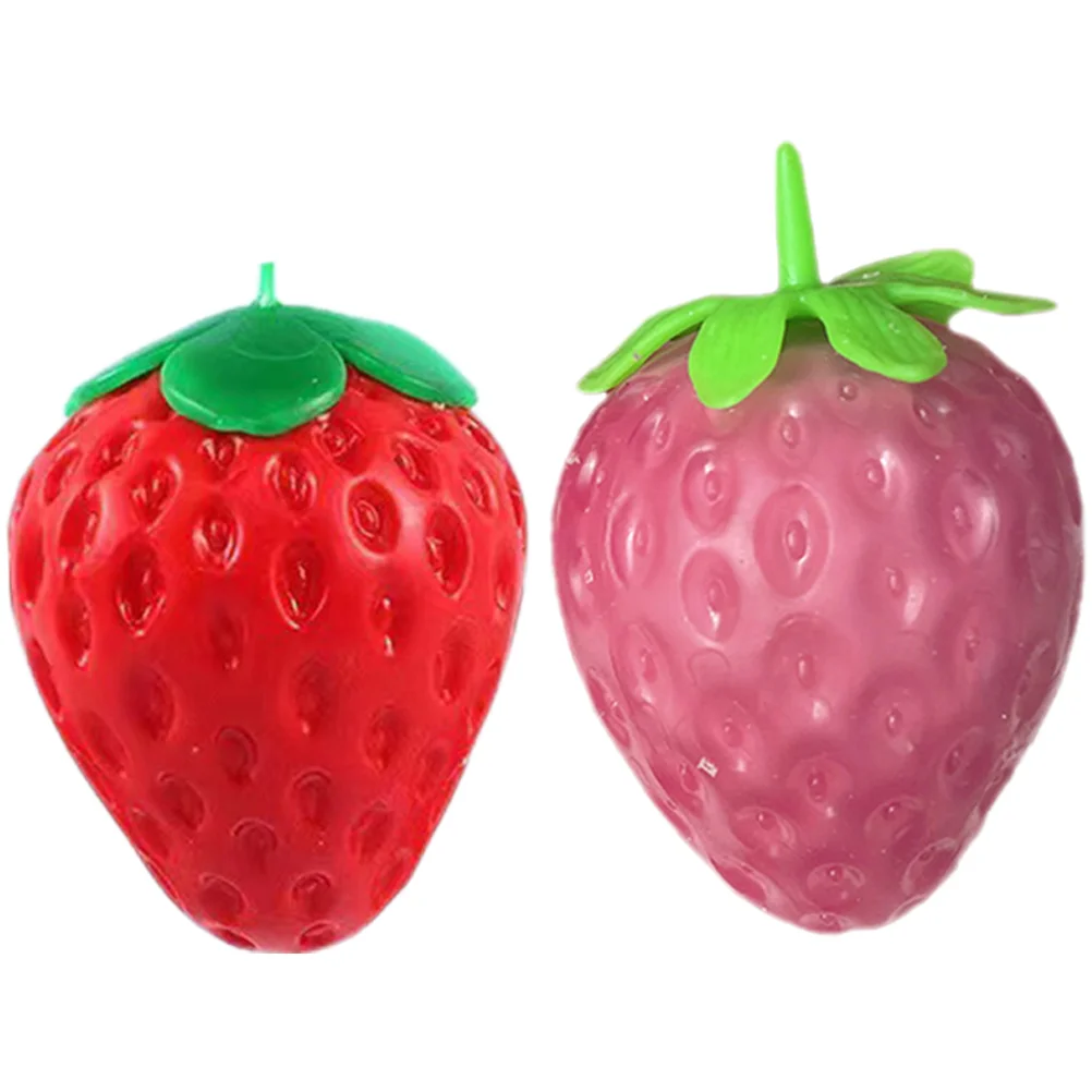

2 Pcs Toy Funny Party Favors Stress Ball Fruit Toys Friends Squeeze Tpr Relief Office Sensory
