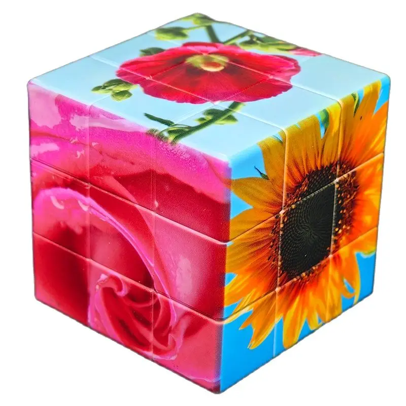 

3X3X3 Flowers Magnetic Cubes Speed Maglev Cubo Magico Prefissional Puzzle Educational Fidget Toys