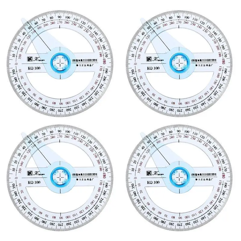 

4 шт., измерительная линейка, 360 градусов