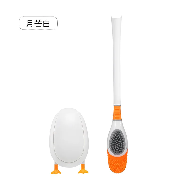 

Creative Toilet Free Hanging Soft Hair Toilet Brush Wall Hanging Duckling Silicone Szczotka Toaletowa Toilet Cleaning Brush