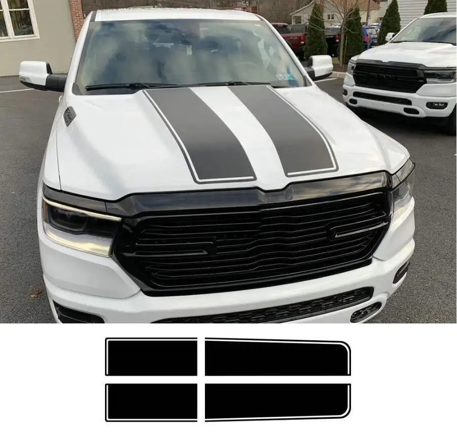 

Комплект наклеек на заднюю дверь автомобиля пикапа для Dodge Ram 1500 2500 грузовик гоночный полоса