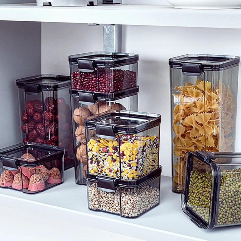 

Food Storage Containers Grain Food Dispenser Household Transparent Food Sealed Jars Food Containers Kitchen Grain Storage Boxes