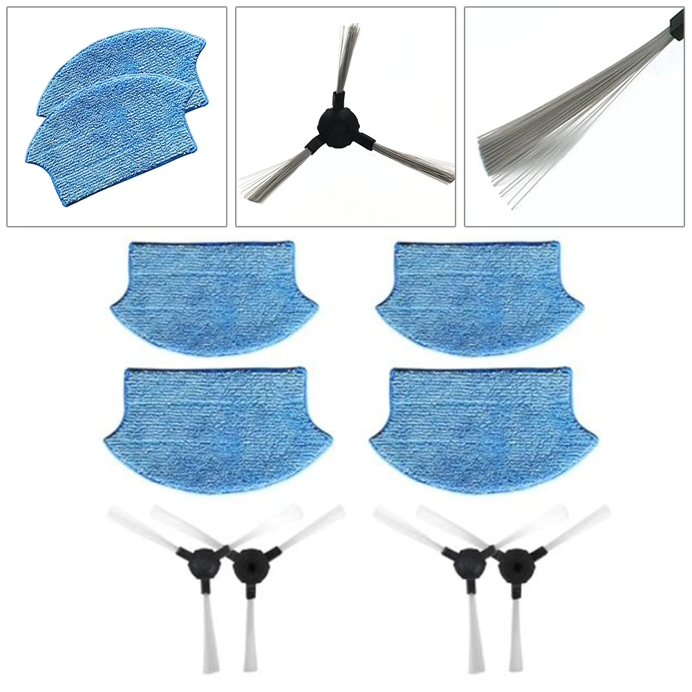

3 Style Side Brush Mop Cloth Set For Midea MR04 VCR15 VCR16 Robotic Vacuum Cleaner Replacement Cleaning Sweeper Parts