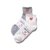 chao brand human made love embroidery low top mens and womens socks net red little red heart towel bottom sports socks