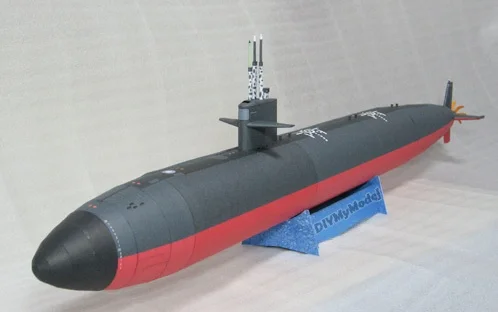 

DIYMyModeI Los Angeles class nuclear attack submarine DIY Handcraft Paper Model Kit Handmade Toy Puzzles Gift Movie prop