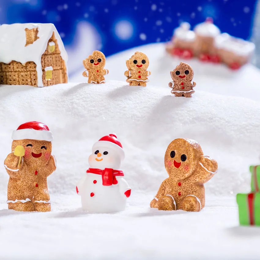 Рождественский пряничный человечек из смолы аксессуары для украшения комнаты