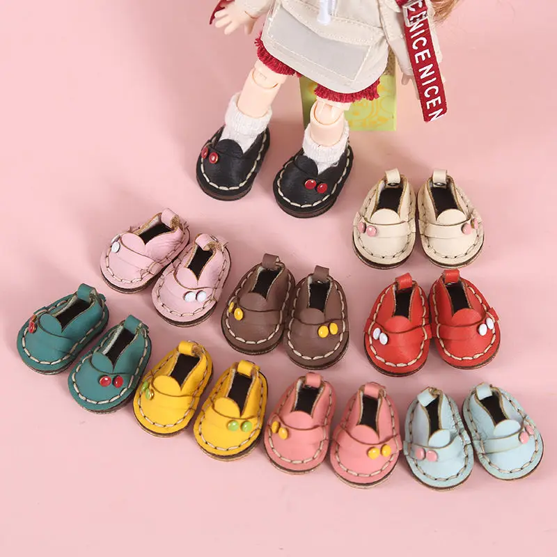 

1pc Ob11 YMY 1/12 Bjd Doll Shoes Fashion Handmade Leather Shoes Hand Rivets Shoes For YMY GSC Ob11 BODY9 Molly Doll Accessories
