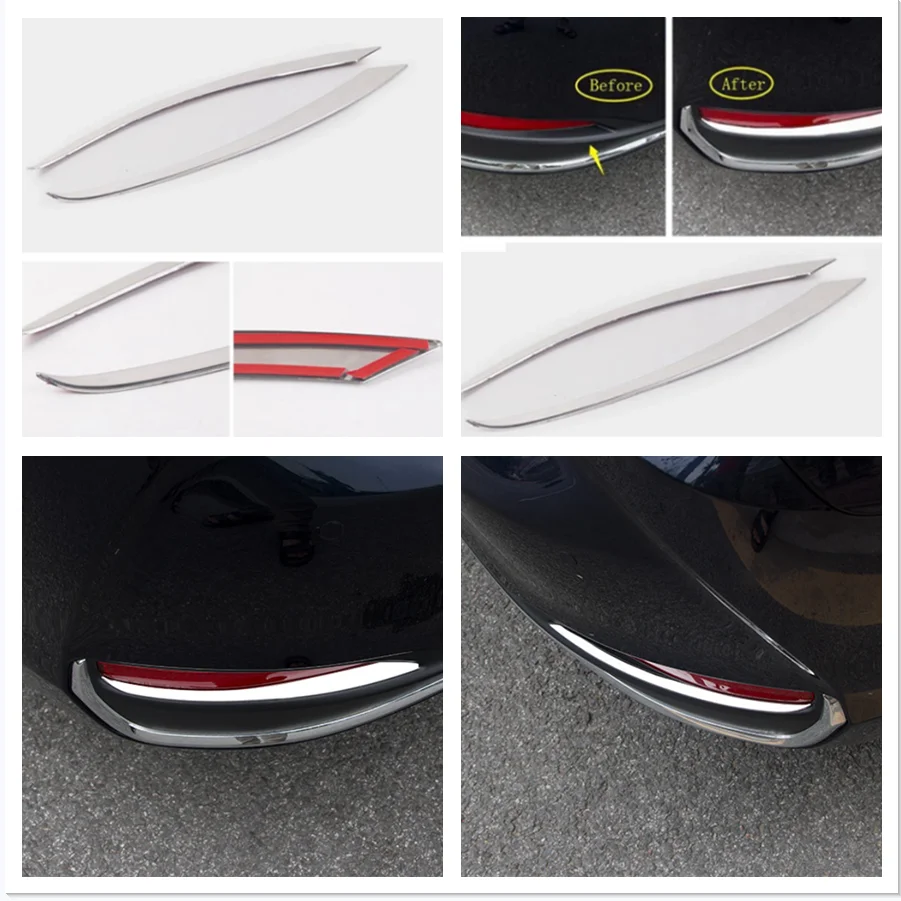 

For Lexus ES ES200 ES260 ES300 2018 - 2021 Accessories Rear Fog Lights Lamp Eyelid Eyebrow Protection Strip Cover Trim