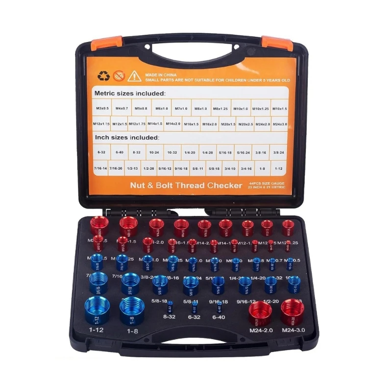 Набор болтов гайок винтовых резьб дюймовых метрических датчиков измерительный