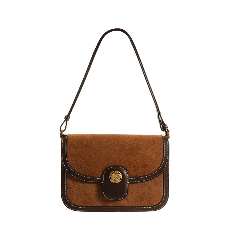 

Frosted Small Genuine Leather Square Bag Women's High-Grade Shoulder Bag Niche Crossbody Bag New Fashion Versatile