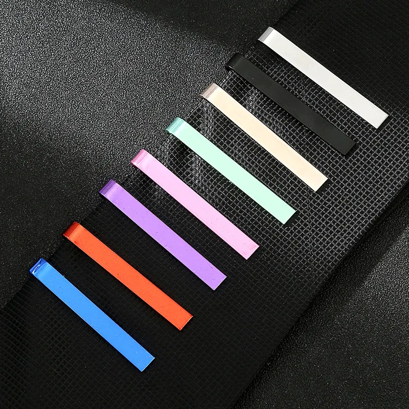 

New Fashion 4cm Tie Clip for Men Simple High Quality Metal Gold Candy BLUE Colorful Practical Necktie Clasp Pin Suit Accessories