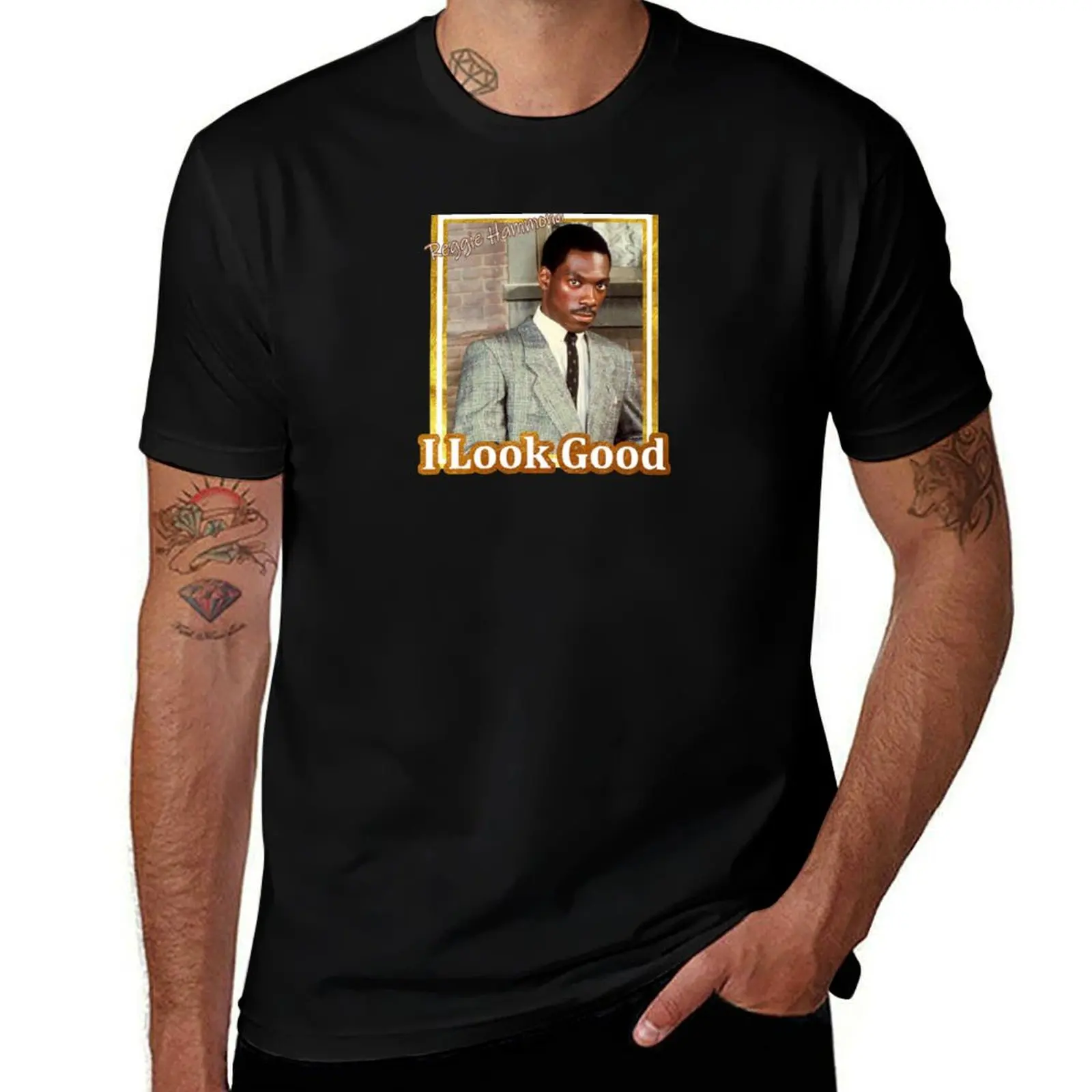 Фото Футболка Reggie Hammond I Look Good, футболка в стиле аниме, футболки из 100% хлопка, футболки для мужчин, мягкая хлопковая футболка №1