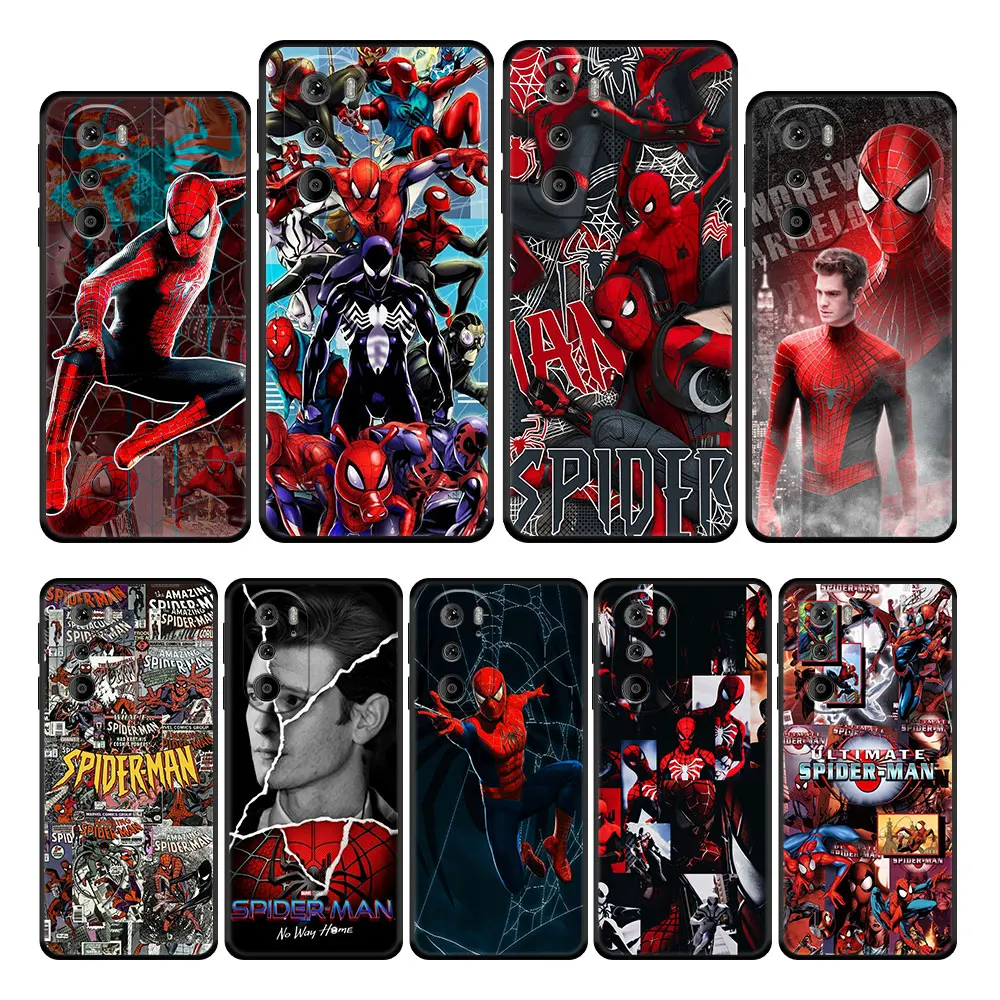 

Bag Funda Cell Case for Motorola Moto G30 G60 G71 Edge 20 30 Pro G22 G51 5G G31 X30 G200 One Fusion Silicone Spiderman Marvel