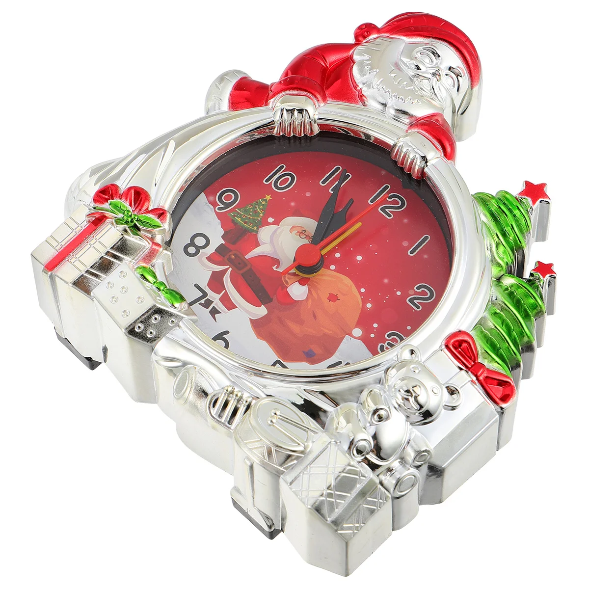 

Clock Alarm Christmas Table Clocks Decorative Bedroom Bedside Living Room Stocking Stuffers Holiday Gifts Snowman Kids Santa