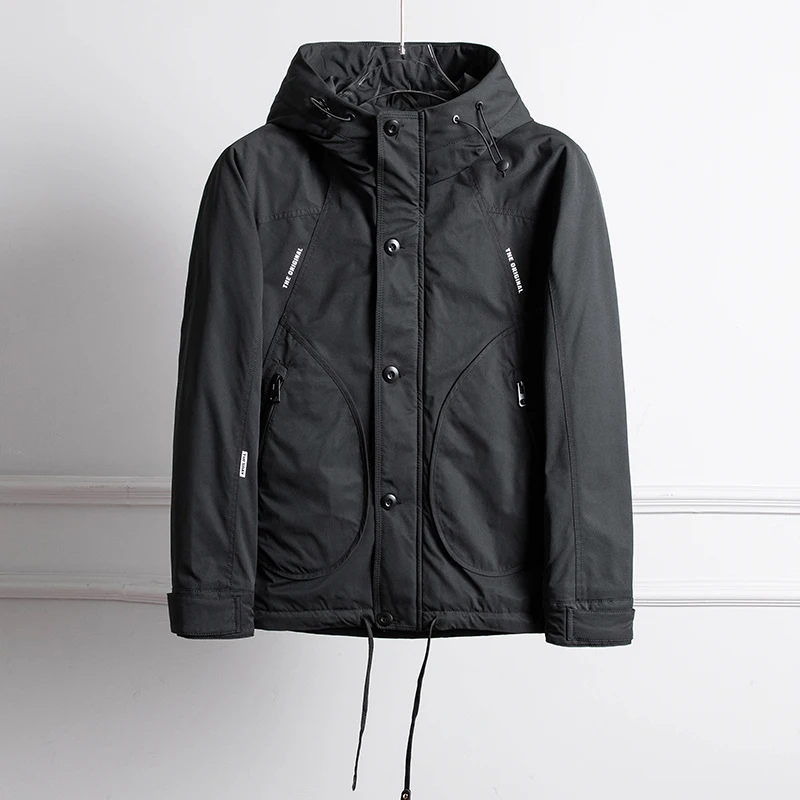 New Men Parkas Winter Spring Casual Padded Puffer Jackets Men's Streetwear Warm Hooded Outerwear Coat Windproof Men Clothing