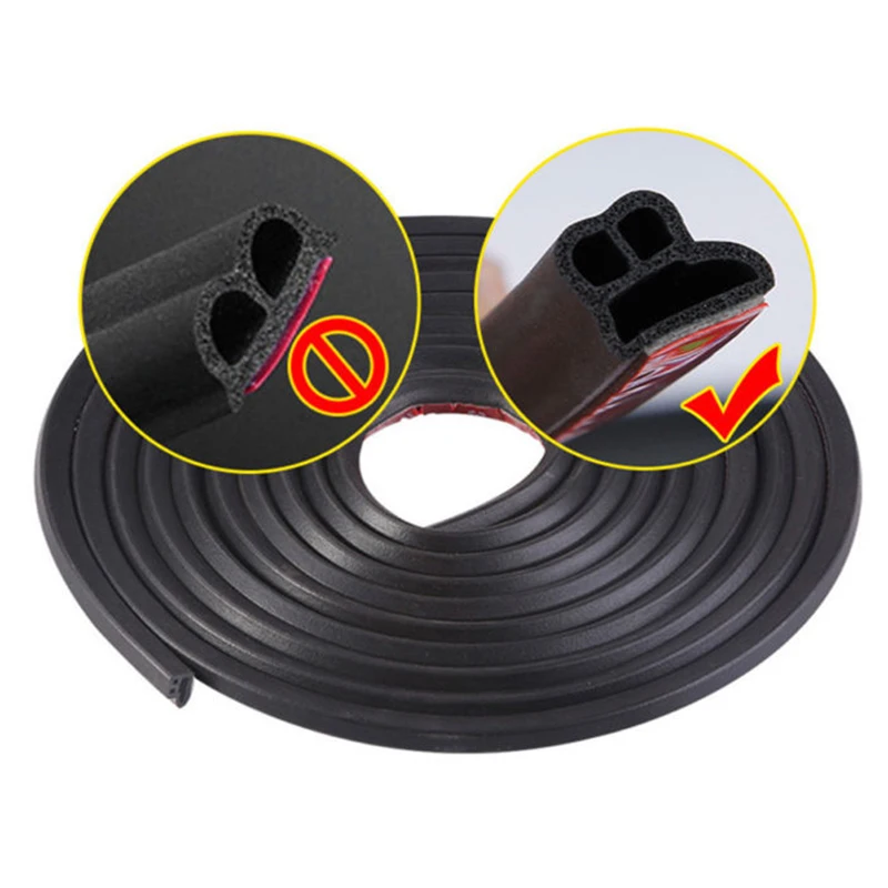 

Universal Hood Trunk Trim Edge Moulding Rubber 5M L Shape Door Strip Seal