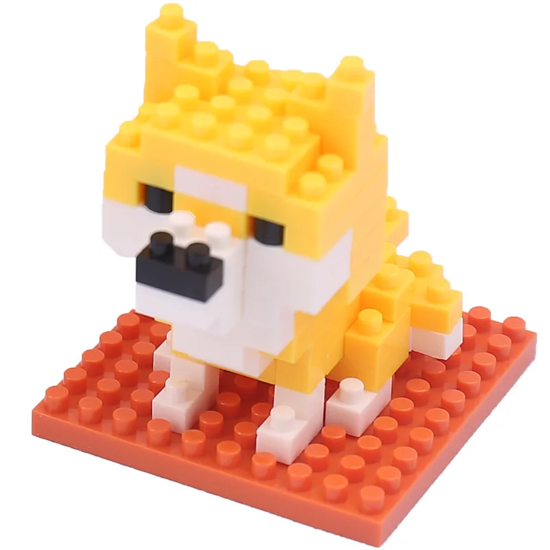 

Model Kits Wildlife Mini Animals Figure Mosse Pet Dog Cat Building Blocks Micro Size Bricks Kids Christmas Gift CE Toys For Girl