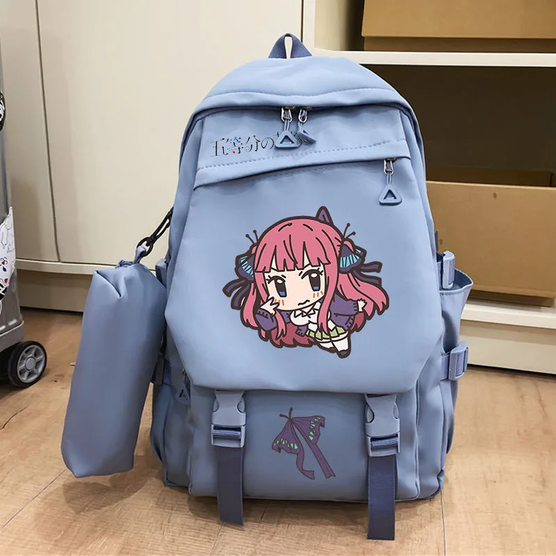 Фото Рюкзак Quintessential Quintuplets Nakano Miku Nino Ichika Itsuki Yotsuba с мультяшным принтом, студенческая школьная сумка большой вместимости №2