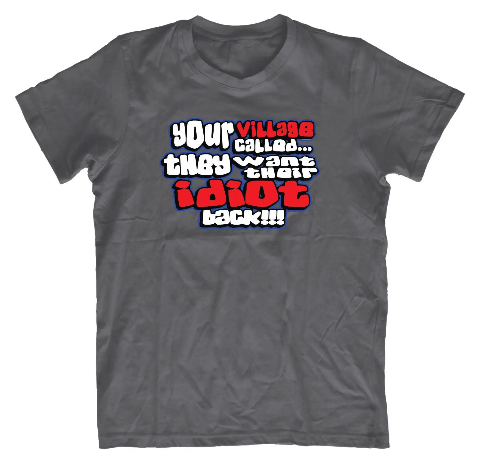 Мужская забавная комедийная футболка с деревенским идиотом на День отца