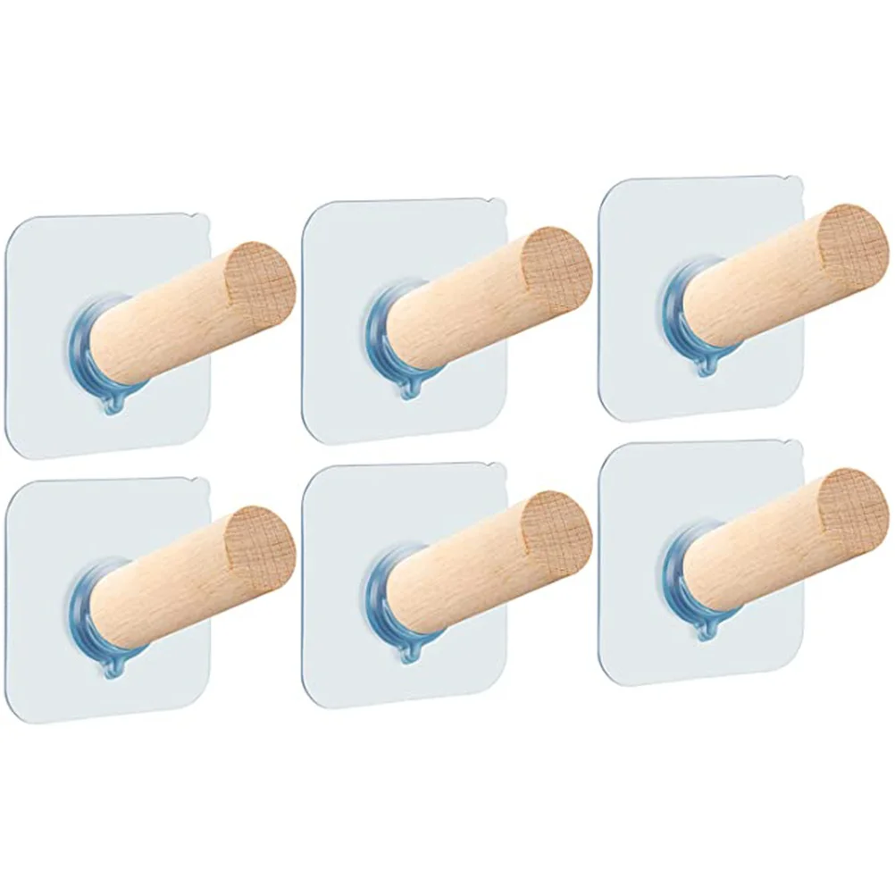 

6pcs Sturdy Practical Replacement Wall Hooks For Hanging Multipurpose Traceless Hooks Adhesive Wall Hooks