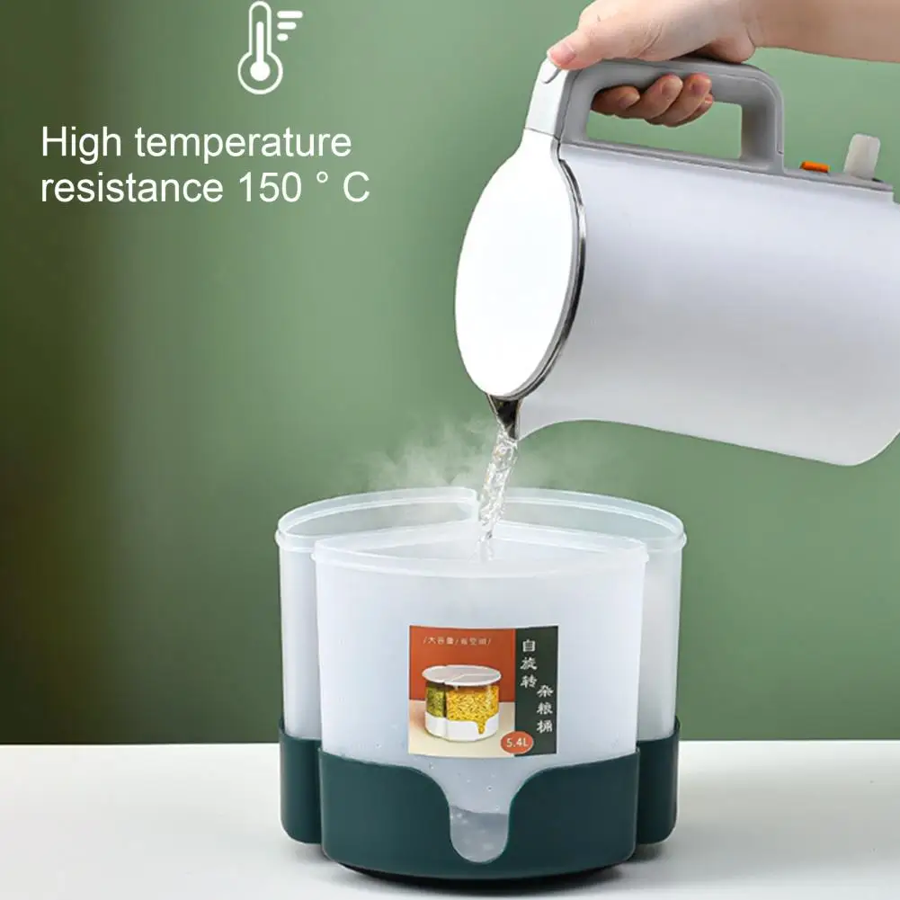 

Rice Organizer Sturdy Heat Resistance Dust-proof Bean Cereal Rice Container Kitchen Tool
