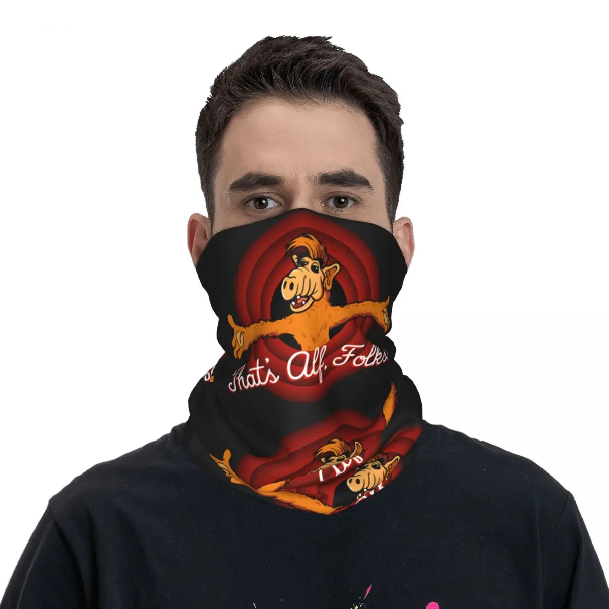 Шарф шейный платок маска для лица и шеи из полиэстера