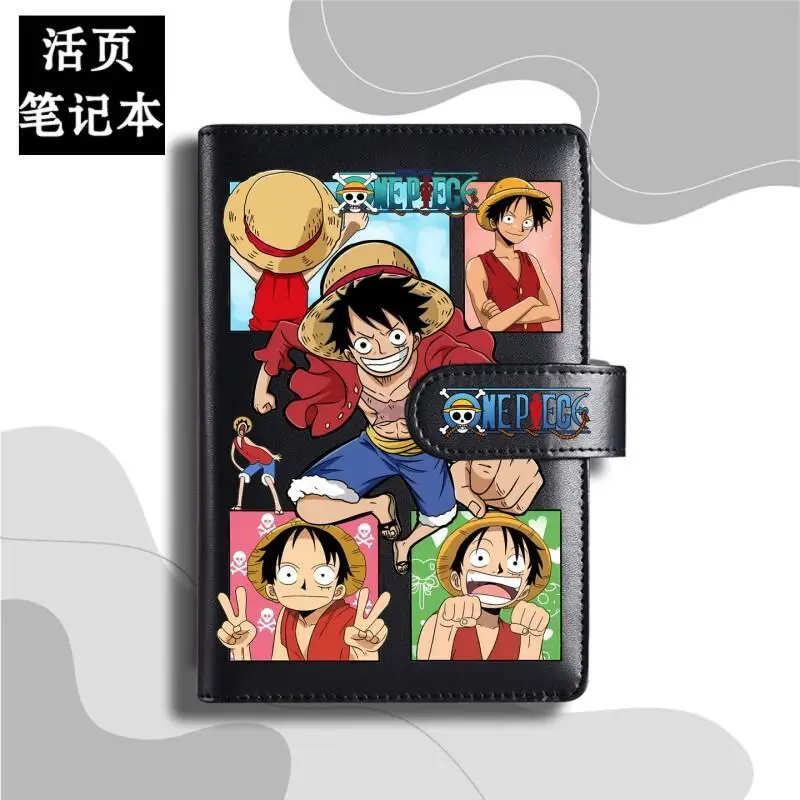 Фото Блокнот One Piece с магнитной застежкой, сменными листами, в цветах макарон, линованный, дневник, перезаполняемый, для фанатов аниме, подарок для Луффи и Зоро, для офиса №5
