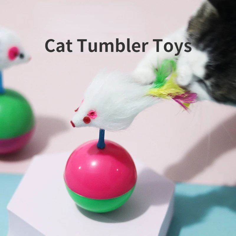 

Tumbler Plush Mouse Cat Toy Interactive Educational Pet Toy Self-healing Cat Dancer Wand Miraculous Ladybug Toys Pet Products