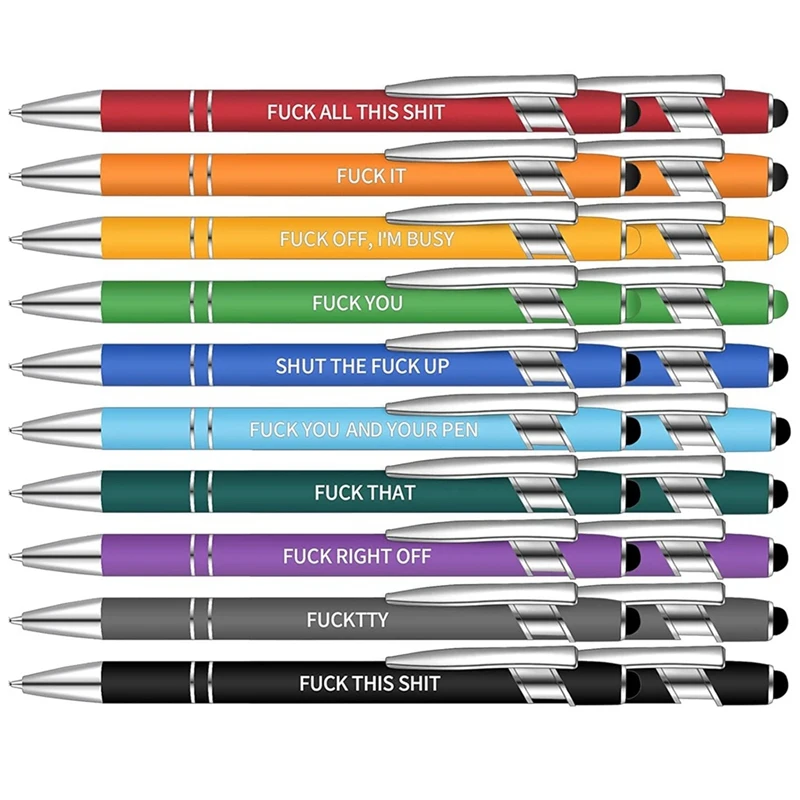 

20Pcs Office Pens Funny Ballpoint Pens Motivational Pens Rude Quotes Pen Vibrant Negative Passive Pens Black Ink