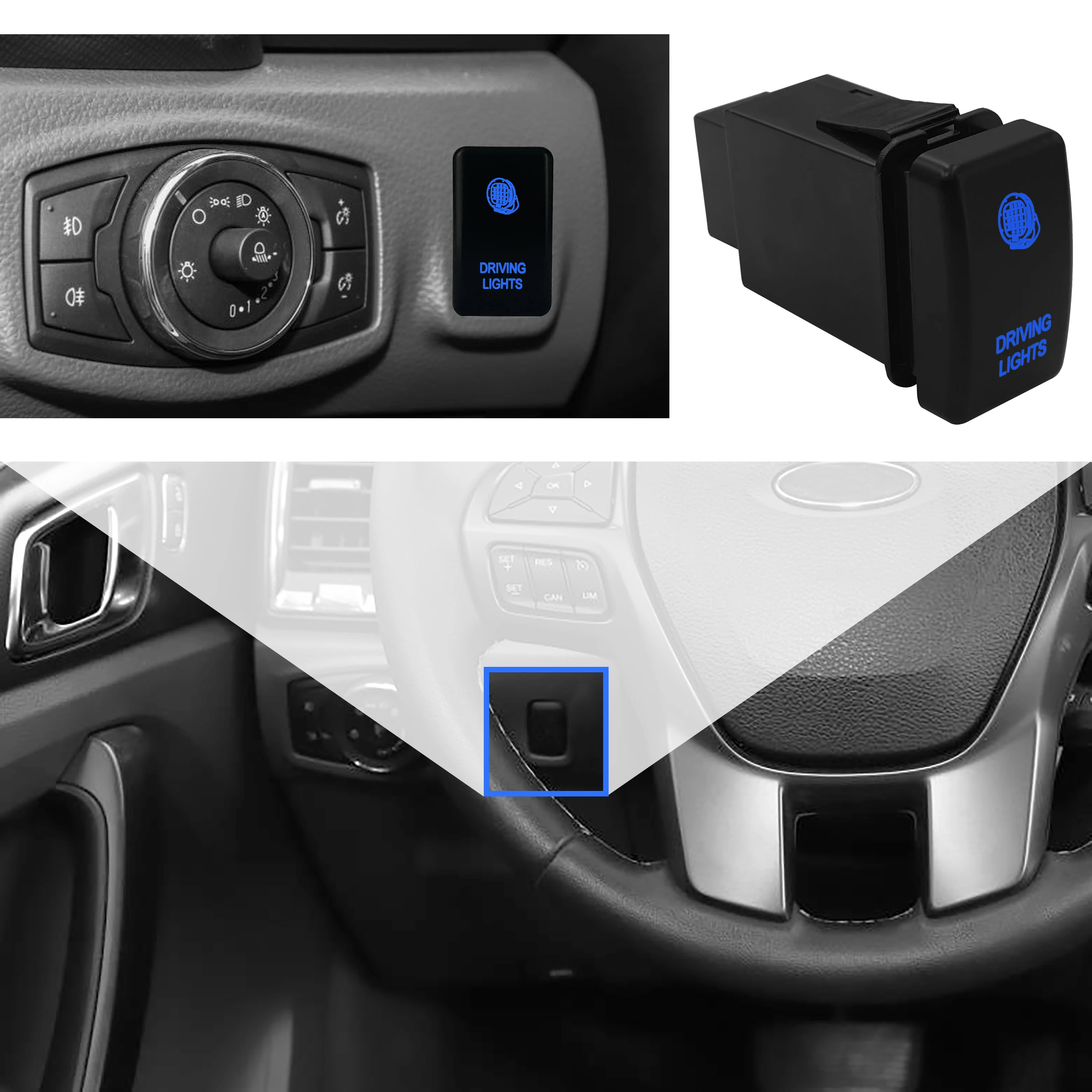 Кнопочный выключатель для Ford Ranger PX PK Mazda светодиодная подсветка включения и