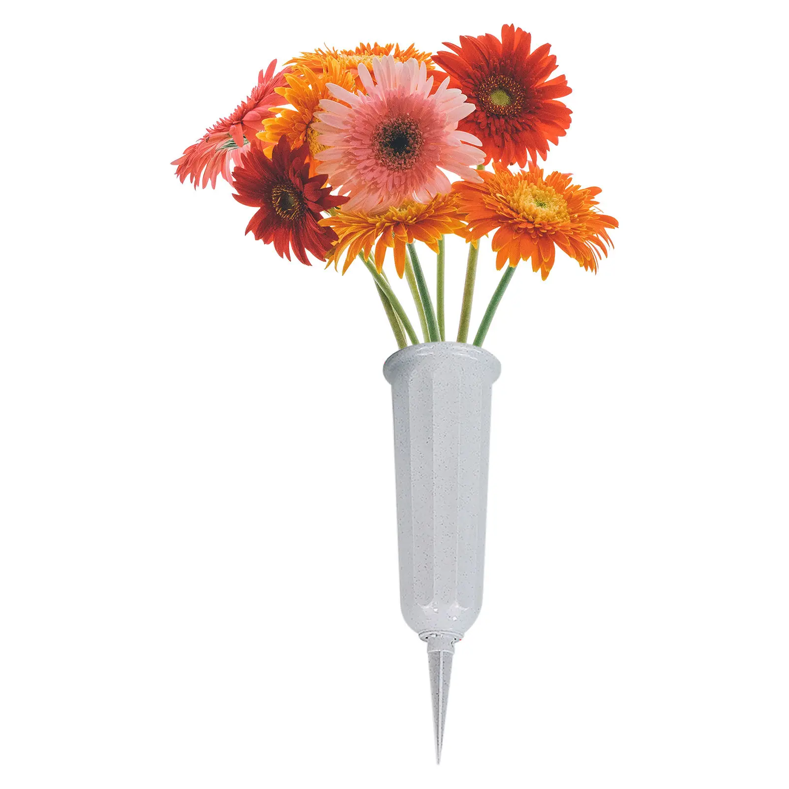 

DIY Grave Flower Holders For Cemetery Vase With Earth Spi-ke Cemetery Cone Vases For Placing Fresh Artificial Floral Flowers