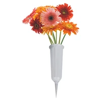 diy grave flower holders for cemetery vase with earth spi ke cemetery cone vases for placing fresh artificial floral flowers