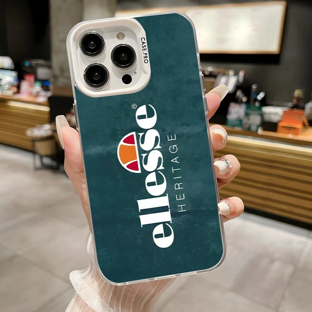 Fashion Brand E-ellesseS Phone Case Colored Silver Trendy Phone Case For IPhone 16 15 14 13 12 Pro Max 11 2024 Fashion Couple (art.: 3920ca8af47ba) - 3920ca8af47ba