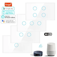 wifi smart home touch switch tuya app wireless remote control alexa google xiaomi control ac110v 220v interrupte