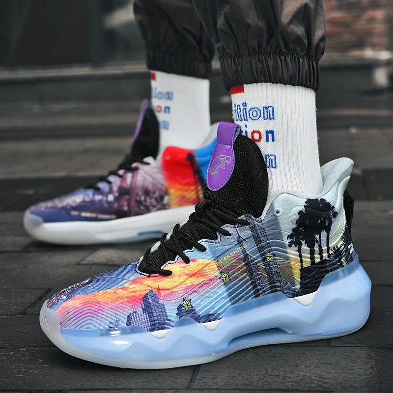 Женские Дышащие Баскетбольные Кроссовки Прочная Резиновая Подошва