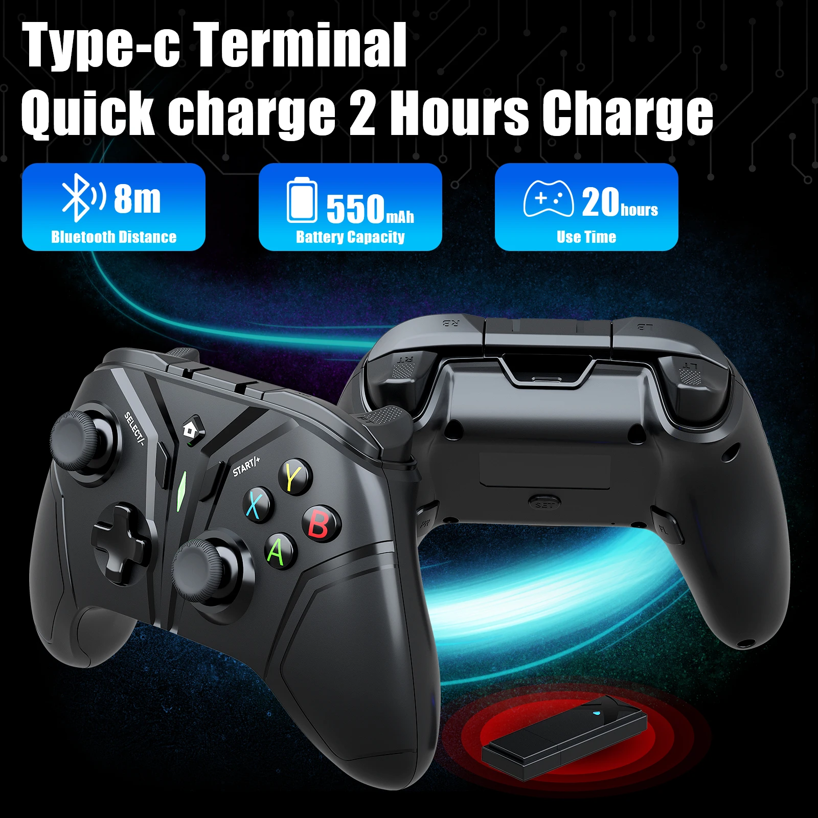 Беспроводной игровой контроллер Powtree 2 4G для Nintendo Switch Pro ПК ТВ-приставки смартфона