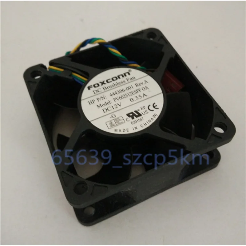 Фото Вентилятор D Foxconn PV602512ESPF для HP 444306-001, 0.35A, 4-контактный, 60*60*25мм, охлаждающий вентилятор №2