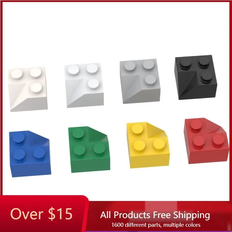 10 шт. кубики MOC 3046 2x245 градусов наклон вогнутый угол крыши кирпич высокотехнологичные строительные блоки модель детская игрушка Сделай Сам кирпич детали подарок