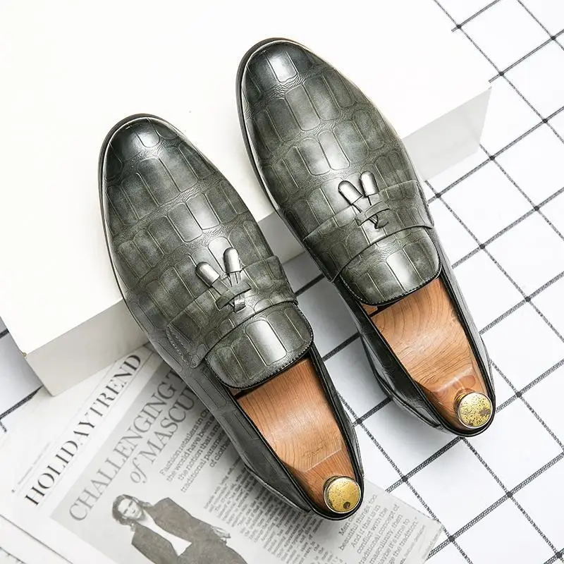 

Summer Men's Shoes 2023 New Men's Sports British Black Height Increasing Leisure Leather Shoes Business Formal Wear Big Toe Fash