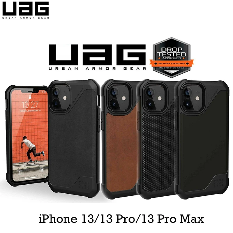 

UAG Metropolis LT Series for Apple iPhone 13/13 Pro/13 Pro Max Leather Back Case Rugged Protective Hard Cover Casing
