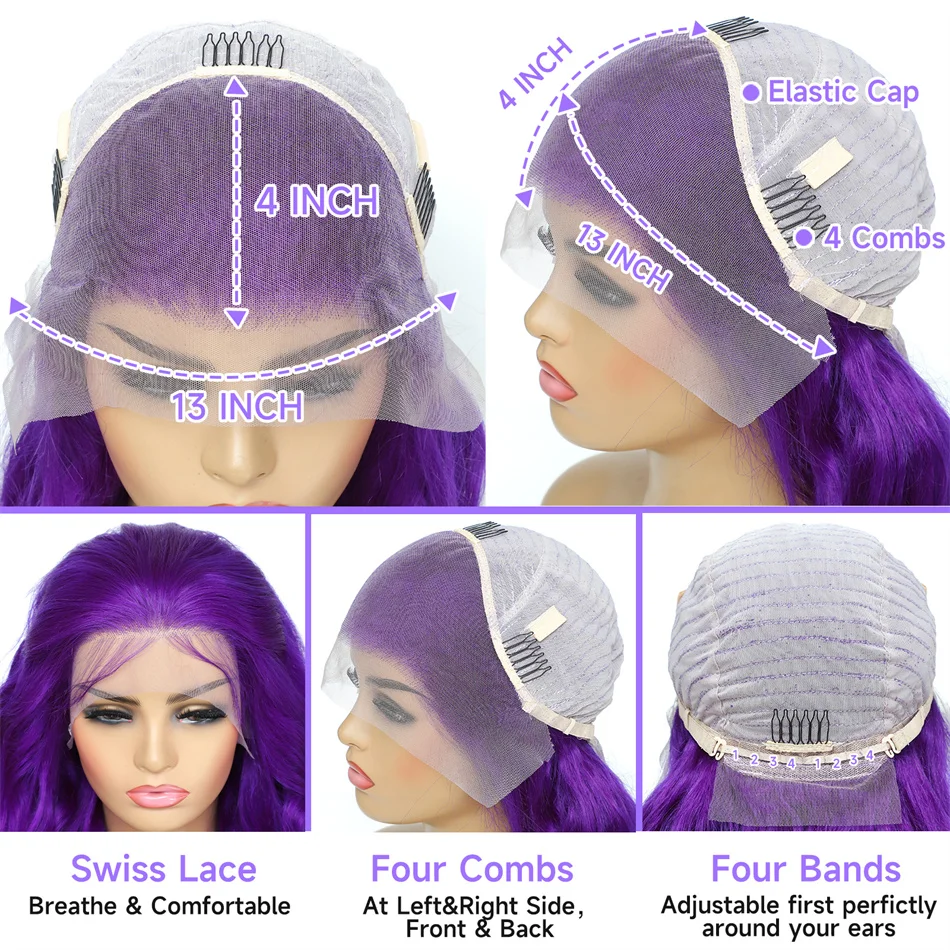 Прозрачный парик на сетке 13 × 4 6 бразильские натуральные волосы 613 цветные