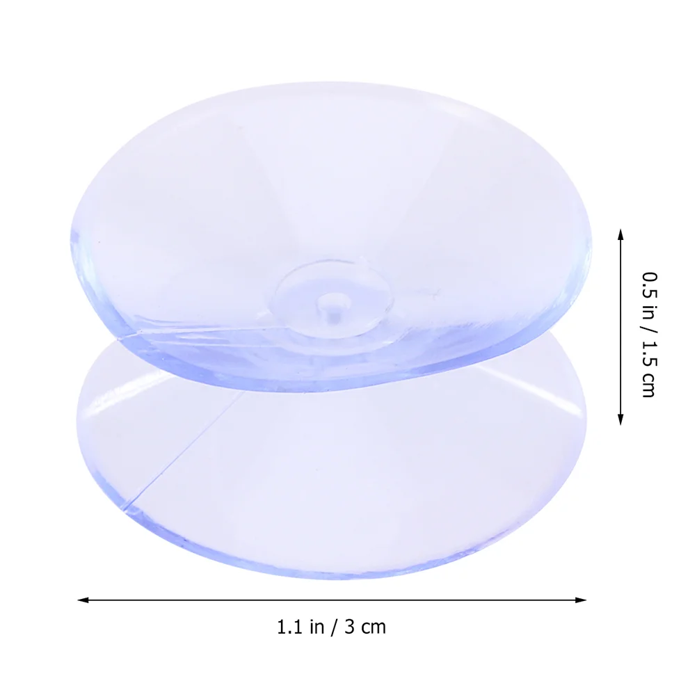 

48Pcs 30mm Transparent Double-sided Suction Rubber Pads for Glass Suckers without Hooks