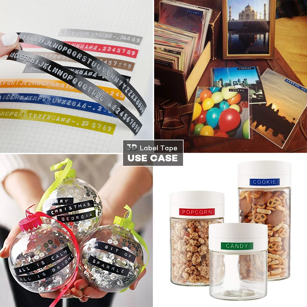 5 шт./лот многоцветная лента для заправки этикеток принтера ПВХ Motex E101 1610 Dymo 12965 1880