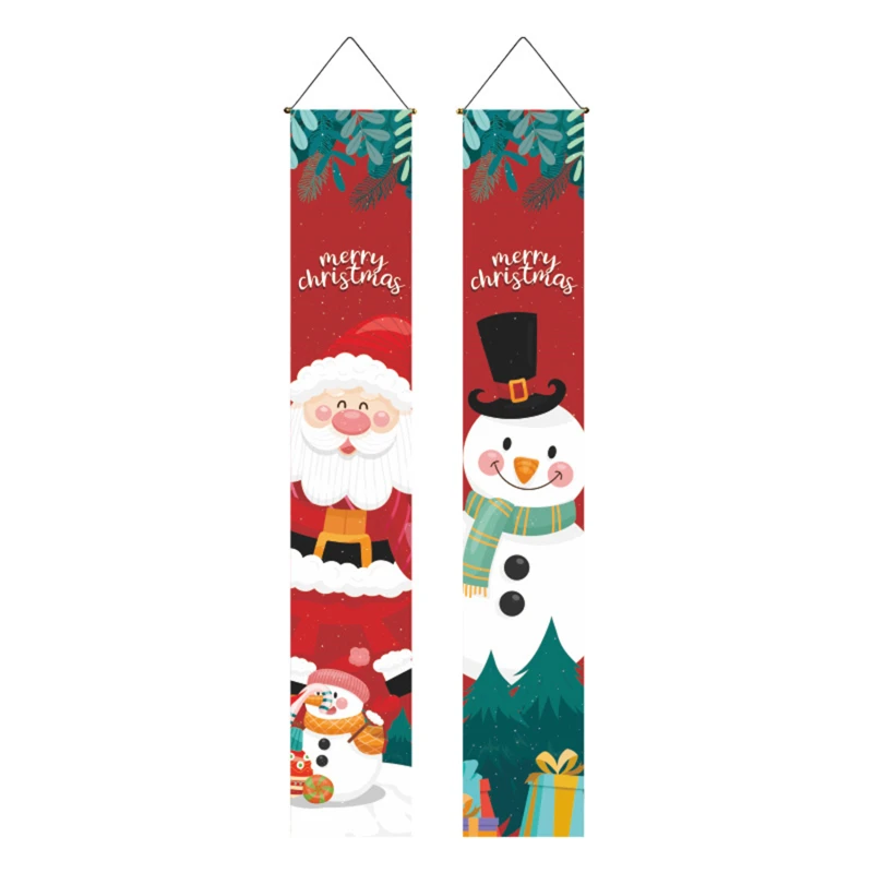 

Christmas Couplet Merry Christmas Background Cloth Banner Door Hanging Xmas Decor For Home Favor Happy New Year 2023