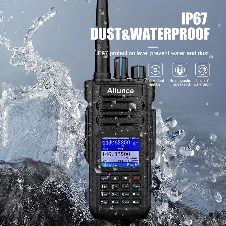 

DMR Digital Walkie Talkie Ailunce HD1 Ham Radio Long Range Amateur Two-Way Radio Walkie-talkie VHF UHF Dual Band Transceiver