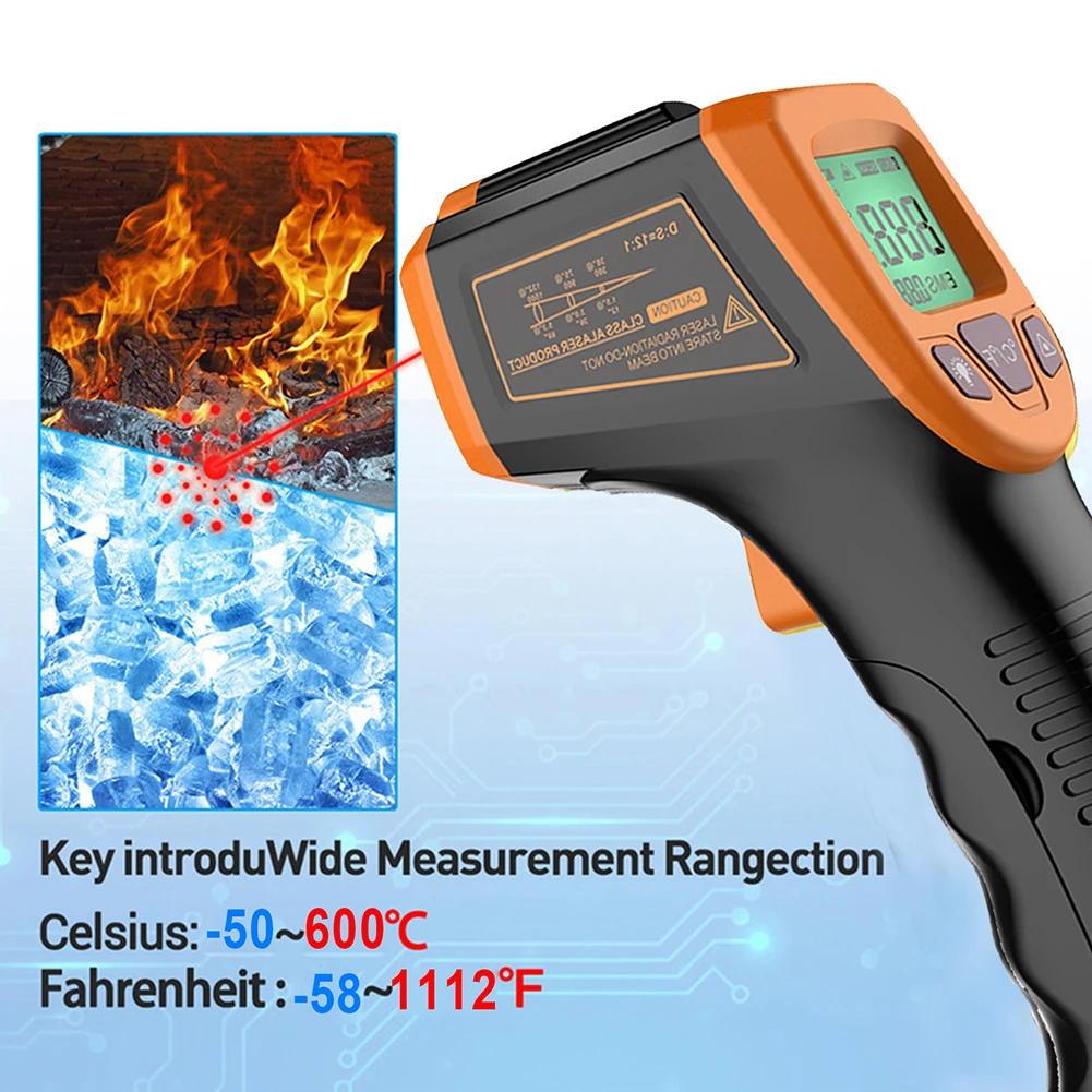 -50 ~ 600 ℃ / -58 1112 ℉ GM320S Бесконтактный промышленный высокотемпературный пистолет с